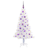 Albero di Natale artificiale Bianco 150 cm PVC e Acciaio