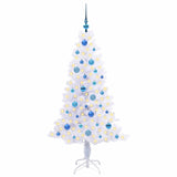 Albero di Natale artificiale Bianco 150 cm PVC e Acciaio