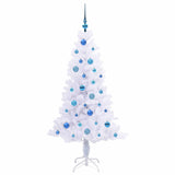 Albero di Natale artificiale Bianco 150 cm PVC e Acciaio