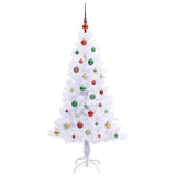 Albero di Natale artificiale Bianco 150 cm PVC e Acciaio