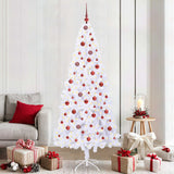 Albero di Natale artificiale Bianco 210 cm PVC e Acciaio