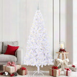 Albero di Natale artificiale Bianco 210 cm PVC e Acciaio