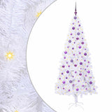 Albero di Natale artificiale Bianco 210 cm PVC e Acciaio