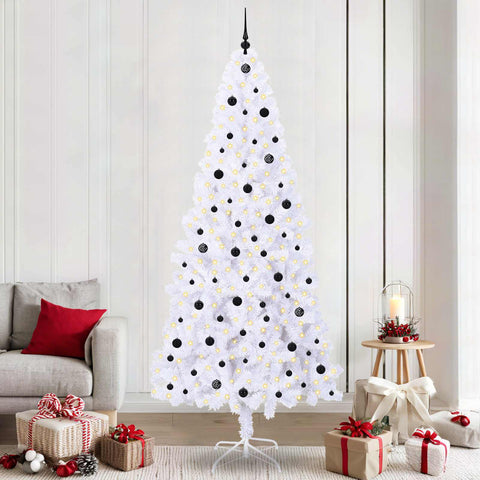 Albero di Natale artificiale Bianco 240 cm PVC e Acciaio