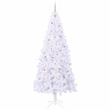 Albero di Natale artificiale Bianco 240 cm PVC e Acciaio