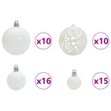 Albero di Natale artificiale Bianco 240 cm PVC e Acciaio