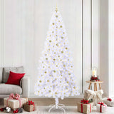 Albero di Natale artificiale Bianco 240 cm PVC e Acciaio