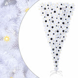 Albero di Natale artificiale Bianco 210 cm PVC e Acciaio