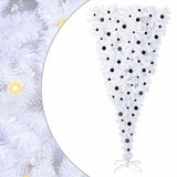 Albero di Natale artificiale Bianco 240 cm PVC e Acciaio