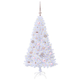 Albero di Natale artificiale Bianco 120 cm PVC e Acciaio