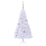 Albero di Natale artificiale Bianco 120 cm PVC e Acciaio