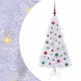 Albero di Natale artificiale Bianco 120 cm PVC e Acciaio