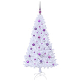 Albero di Natale artificiale Bianco 150 cm PVC e Acciaio