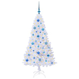 Albero di Natale artificiale Bianco 150 cm PVC e Acciaio