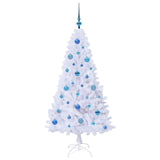 Albero di Natale artificiale Bianco 150 cm PVC e Acciaio