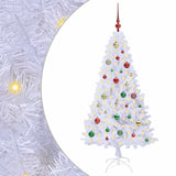 Albero di Natale artificiale Bianco 150 cm PVC e Acciaio