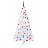 Albero di Natale artificiale Bianco 210 cm PVC e Acciaio