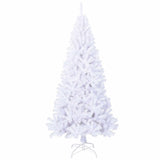 Albero di Natale artificiale Bianco 210 cm PVC e Acciaio