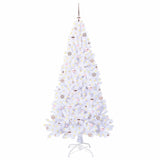 Albero di Natale artificiale Bianco 210 cm PVC e Acciaio