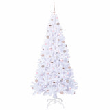 Albero di Natale artificiale Bianco 210 cm PVC e Acciaio