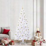 Albero di Natale artificiale Bianco 210 cm PVC e Acciaio