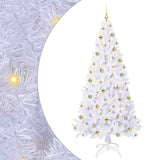 Albero di Natale artificiale Bianco 210 cm PVC e Acciaio