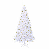 Albero di Natale artificiale Bianco 210 cm PVC e Acciaio