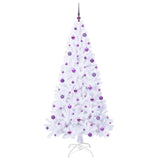 Albero di Natale artificiale Bianco 210 cm PVC e Acciaio