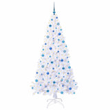 Albero di Natale artificiale Bianco 210 cm PVC e Acciaio