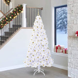 Albero di Natale artificiale Bianco 240 cm PVC e Acciaio