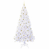 Albero di Natale artificiale Bianco 240 cm PVC e Acciaio