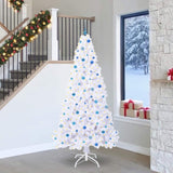 Albero di Natale artificiale Bianco 240 cm PVC e Acciaio
