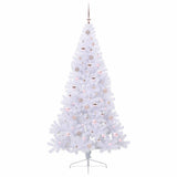 Albero di Natale artificiale Bianco 210 cm PVC e Acciaio
