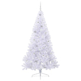 Albero di Natale artificiale Bianco 210 cm PVC e Acciaio