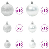 Albero di Natale artificiale Bianco 210 cm PVC e Acciaio