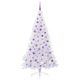 Albero di Natale artificiale Bianco 210 cm PVC e Acciaio
