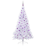 Albero di Natale artificiale Bianco 210 cm PVC e Acciaio