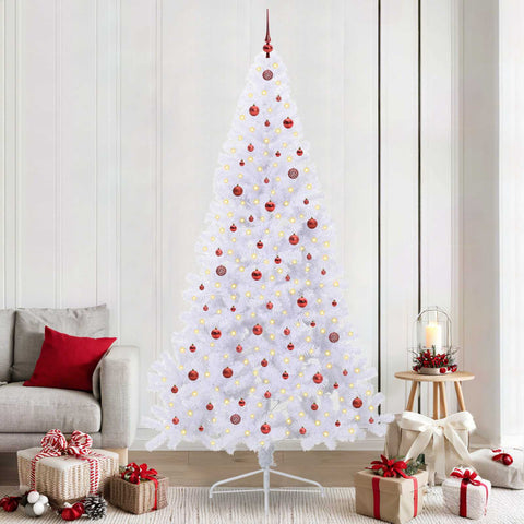 Albero di Natale artificiale Bianco 240 cm PVC e Acciaio
