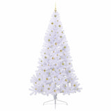 Albero di Natale artificiale Bianco 240 cm PVC e Acciaio