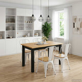 VidaXL Tavolo da pranzo EKAI Nero 112 x 70 x 76,5 cm