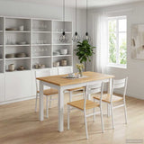 VidaXL Tavolo da pranzo EKAI Bianco 112 x 70 x 76,5 cm
