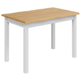 VidaXL Tavolo da pranzo EKAI Bianco 112 x 70 x 76,5 cm