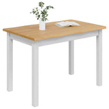 VidaXL Tavolo da pranzo EKAI Bianco 112 x 70 x 76,5 cm