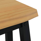 VidaXL Panchina da pranzo EKAI Nero 91,5 x 29 x 45,5 cm