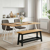 VidaXL Panchina da pranzo EKAI Nero 91,5 x 29 x 45,5 cm