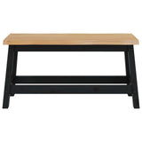 VidaXL Panchina da pranzo EKAI Nero 91,5 x 29 x 45,5 cm