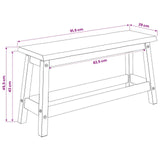 VidaXL Panchina da pranzo EKAI Nero 91,5 x 29 x 45,5 cm