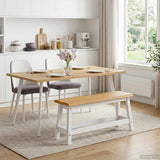 VidaXL Panchina da pranzo EKAI Bianco 91,5 x 29 x 45,5 cm