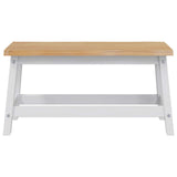 VidaXL Panchina da pranzo EKAI Bianco 91,5 x 29 x 45,5 cm