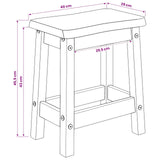 VidaXL Sgabello da bar EKAI 2 pcs Bianco 40 x 29 x 45,5 cm